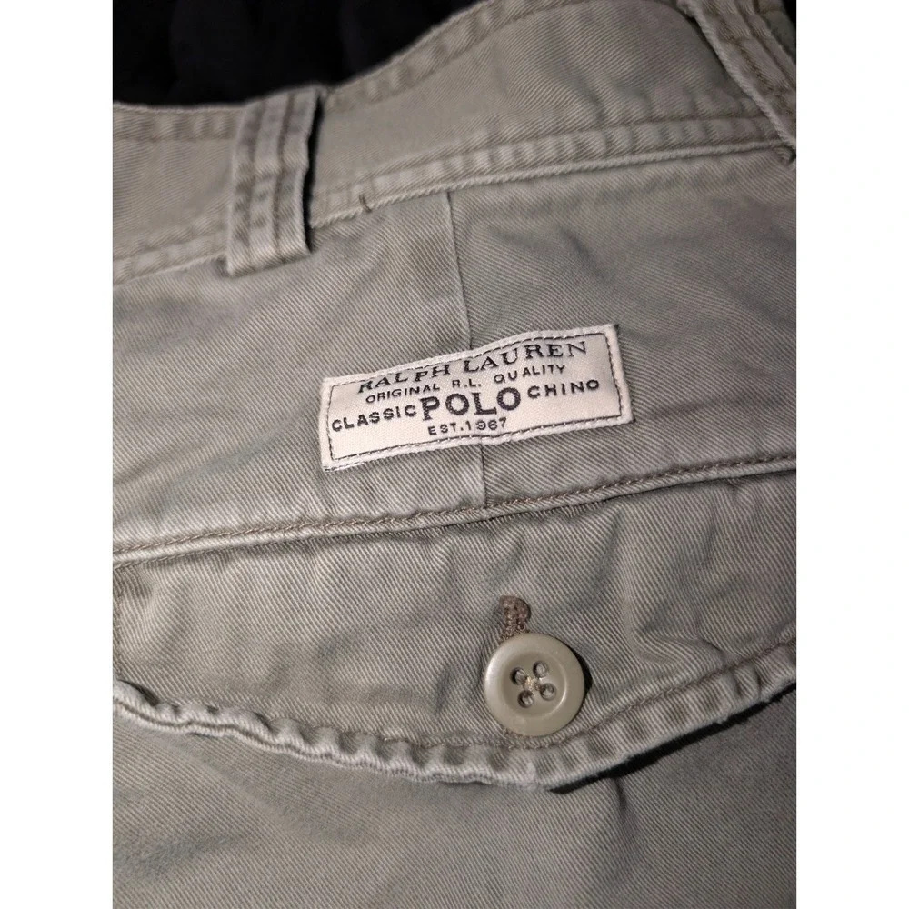 Polo Ralph Lauren Vintage Cargo Shorts Khaki Sage Men's Size 34